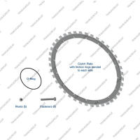Фрикционный диск гидротрансформатора (187x2.7x40T, наружные зубья)